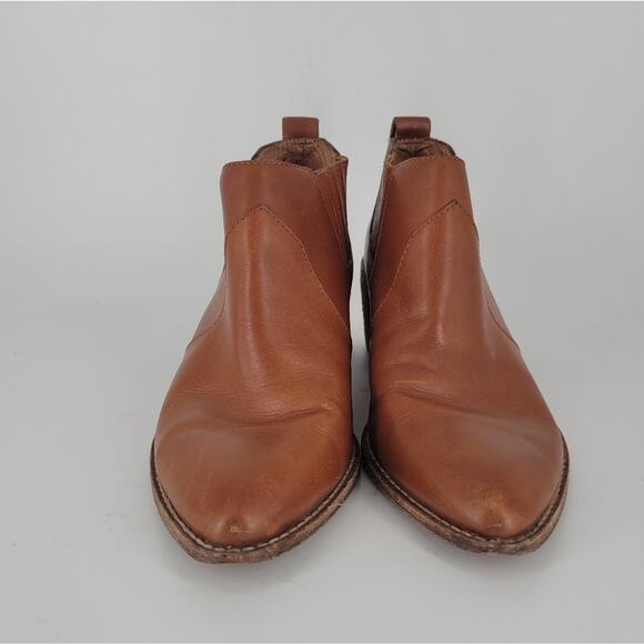 Madewell Brown Leather Pull On Kelci Chelsea Boot 6.5 - Picture 6 of 11